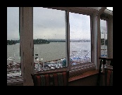 We took a break for lunch and were rewarded with this view of Gatun Lake from the rear of the ship.